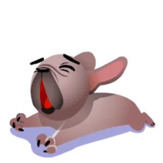 😴 c3d8f715 hond, gapen, slaperig, dier, cartoon telegram sticker