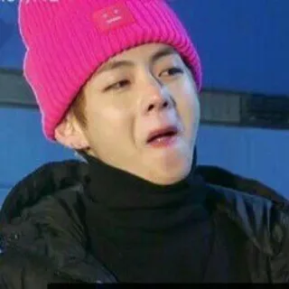 🎭 e3ad98c3 คน, ผู้ชาย, สีชมพู, หมวก, หน้า, ภาพเหมือน telegram sticker