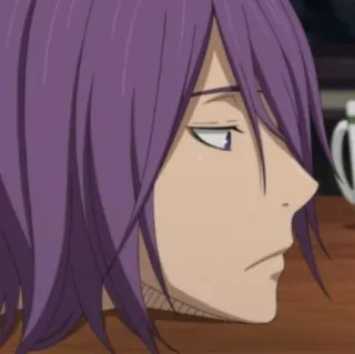 💜 fc3547ee Murasakibara Atsushi Kuroko's Basketball Anime, Manga, Basketball, Cheveux violets, Personnage whatsapp sticker