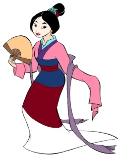 😏 65444417 Mulan 迪士尼, 公主, 粉丝, 中文, 卡通 telegram sticker
