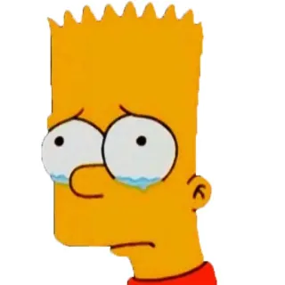 😢 2f0306eb Bart Simpson The Simpsons Cartone animato, Triste, Piangere, Bart Simpson, I Simpson whatsapp sticker