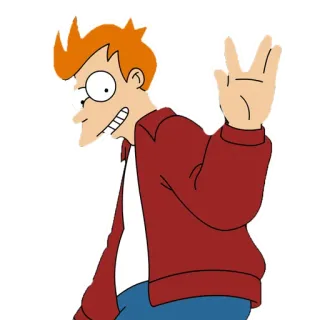 🖖 c33591f5 Fry Futurama cartoni animati, Futurama, Fry, animazione, divertente, personaggio whatsapp sticker