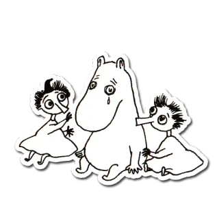 😢 0056ff64 Moomin 姆明, 卡通, 人物 telegram sticker