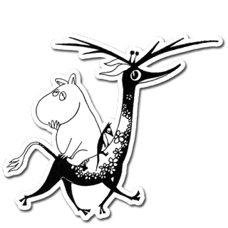 😩 7c807c12 Moomin 姆明, 角色, 卡通, 动物, 友谊 telegram sticker