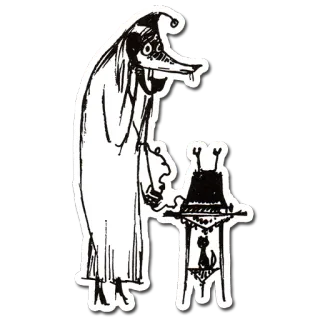 📞 94c8fba1 The Groke Moomins 姆明, 葛罗克, 卡通, 怪物 telegram sticker