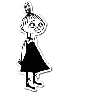 💕 d7c0fa49 Little My Moomins 姆明, 小不点, 卡通, 人物, 贴纸 telegram sticker