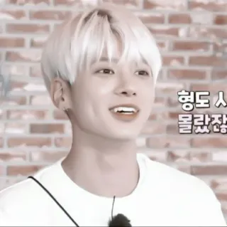 👒 c518c73e 형도 몰랐잖아 person, smiling, korean, male, white hair telegram sticker