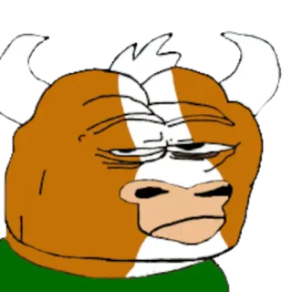 😒 653bed8a Pepe the Frog มีม, เปเป้, กบ, สัตว์, วัว, วัฒนธรรมอินเทอร์เน็ต telegram sticker