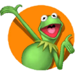 😃 0b2809dd Kermit the Frog Kermit, frog, muppets, cartoon, puppet telegram sticker