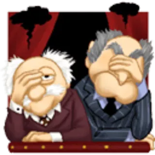 😞 f70ce542 muppets, statler and waldorf, critics, theatre telegram sticker