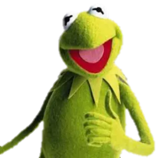 👍 0b0a99ef Kermit the Frog 科米蛙, 布偶, 青蛙, 木偶, 绿色 telegram sticker