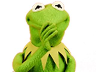 🍷 4c43cf54 Kermit カーミット, カエル, マペット, 人形, 考え中 telegram sticker