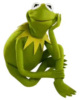 😐 c85a22d3 Kermit カーミット, マペット, カエル, 人形, 緑 telegram sticker