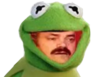 😯 e6399b20 Kermit the Frog カーミット, ミーム, 面白い, カエル telegram sticker