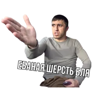 😕 db7e7df4 ЕБАНАЯ ШЕРСТЬ БЛЯ whatsapp sticker