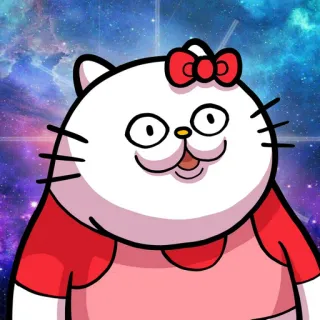 😹 609e3a8e gato de dibujos animados, divertido, mono, personaje, ilustración telegram sticker