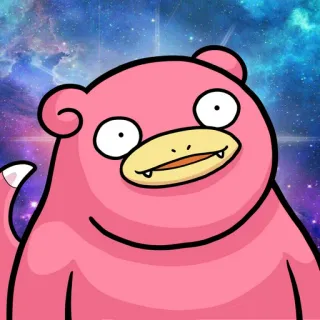 😹 acccbb08 Slowpoke Pokemon pokemon, slowpoke, lindo, rosa, videojuego, dibujos animados telegram sticker