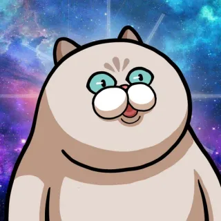😹 e85cedd8 gato, dibujos animados, animal, lindo, divertido, espacio telegram sticker
