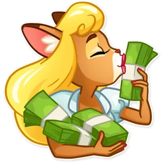 💵 363102ca money, cash, wealth, rich, success, cartoon, character telegram sticker