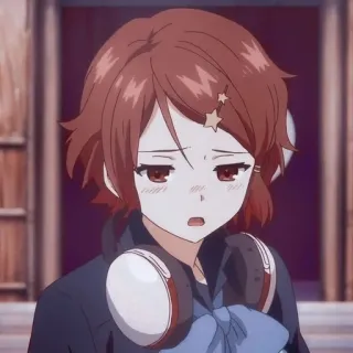 🥺 205ca459 อนิเมะสาว, เศร้า, หูฟัง, ผมสีน้ำตาล telegram sticker