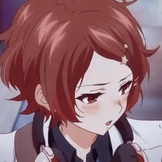 😳 4a1d1dcd อนิเมะ, ภาพเหมือน, ตัวละคร, น่ารัก, หูฟัง, หน้าแดง telegram sticker