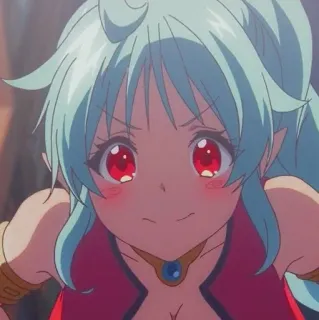 😊 d3dfc3bf อนิเมะ, มังงะ, น่ารัก, ตาสีแดง, เอลฟ์, ตัวละคร, การ์ตูน telegram sticker