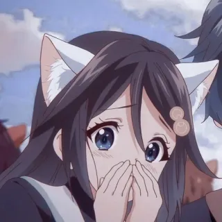 🥺 db410981 สาวอนิเมะ, หูแมว, น่ารัก, การ์ตูน, มังงะ, kawaii telegram sticker