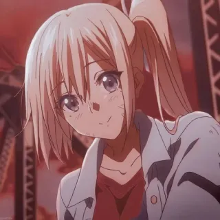 🥰 f7b99bdd อนิเมะ, ผู้หญิง, ผมบลอนด์, ภาพเหมือน, การ์ตูน, น่ารัก telegram sticker