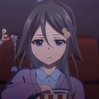 😑 fd9df133 อนิเมะ, ผู้หญิง, โรงหนัง, ป๊อปคอร์น, เศร้า, กำลังดู telegram sticker