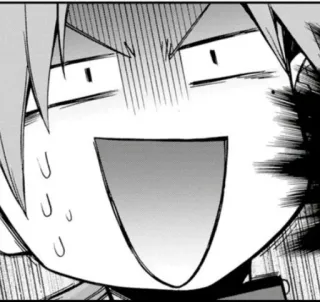 😁 0b867dec anime, manga, cartoon, funny, expression, shocked, reaction whatsapp sticker