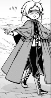 😁 d51c00ff elf, anime, manga, fantasy, character, blindfold whatsapp sticker