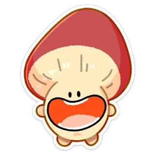 🥳 ef493414 เห็ด, การ์ตูน, น่ารัก, เชื้อรา, มีความสุข telegram sticker