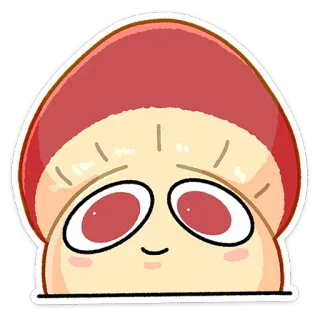 ☺️ f703b147 เห็ด, ตา, น่ารัก, อิโมจิ telegram sticker