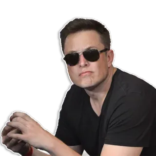 😎 05797768 Elon Musk อีลอน มัสก์, คนดัง, นักธุรกิจ, เทคโนโลยี, แว่นกันแดด, เทสลา, สเปซเอ็กซ์ telegram sticker