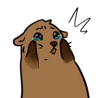 😭 9afdfecc 울음, 슬픈, 귀여운, 동물, 만화, 눈물 telegram sticker