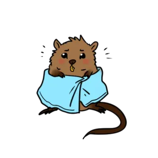 😳 f668c184 비버, 동물, 귀여운, 수건, 만화 telegram sticker