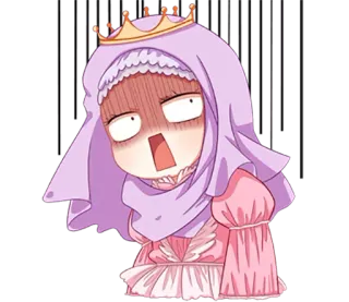 😱 145cb436 Anime, Putri, Ratu, Kartun, Terkejut, Kaget whatsapp sticker