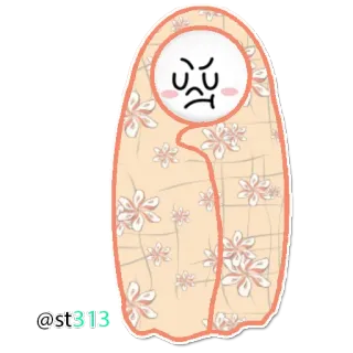 😒 0c4cbf4e @st3l3 pegatina, personaje, manta, lindo, emoji telegram sticker