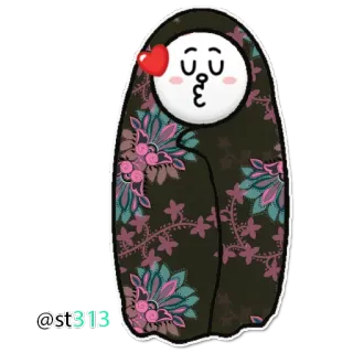 😘 21a40596 @st313 Dibujo animado, Persona, Manta, Amor, Beso, Lindo, Expresión telegram sticker