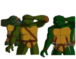 🤦 a6a3a29f wojownicze żółwie ninja, kreskówka, tmnt, ninja, broń telegram sticker