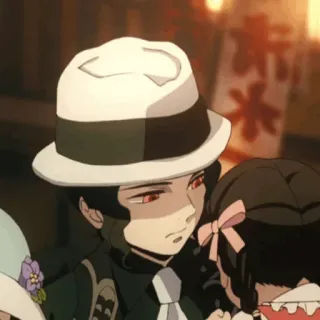 🖇 14382c9d Muzan Kibutsuji Demon Slayer 动漫, 恶魔, 帽子, 无惨, 鬼灭之刃 telegram sticker