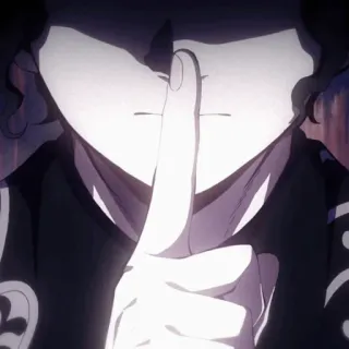 🔩 8fe42e27 动漫, 手指, 手, 安静, 嘘 telegram sticker