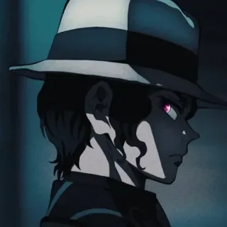 ⚙ c9586b3c Muzan Kibutsuji Demon Slayer 动漫, 恶魔, 帽子, 角色, 邪恶 telegram sticker