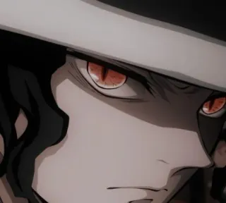 🐈‍⬛ 0010fe82 Muzan Kibutsuji Demon Slayer Anime, Ác quỷ, Nhân vật phản diện, Mắt, Nhân vật whatsapp sticker