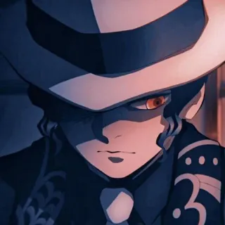 🎲 34000ca1 Muzan Kibutsuji Demon Slayer Аниме, Демон, Злодей, Шляпа, Зло, Персонаж whatsapp sticker