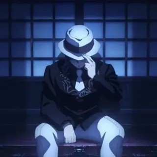 🅱 9a09ed37 Muzan Kibutsuji Demon Slayer Мудзан Кибуцуджи, Истребитель демонов, Аниме, Персонаж, Шляпа whatsapp sticker