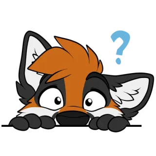 ❓ 14bf6556 rubah, kartun, hewan, furry, ilustrasi, stiker telegram sticker