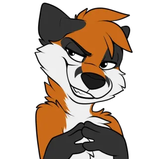 😈 a803f414 rubah, binatang, kartun, berbulu telegram sticker