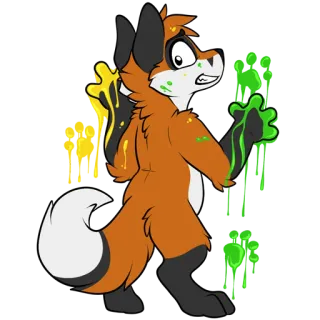 🌈 cc4b0e1c rubah, furry, kartun, antropomorfik, stiker telegram sticker