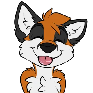 😝 d8d13a41 rubah, hewan, lucu, kartun, senang, berbulu, ramah telegram sticker